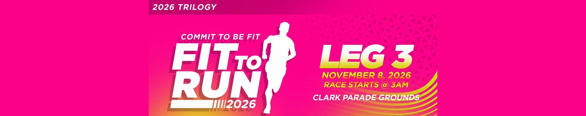 Fit To Run 2026 Leg 3 Clark event banner