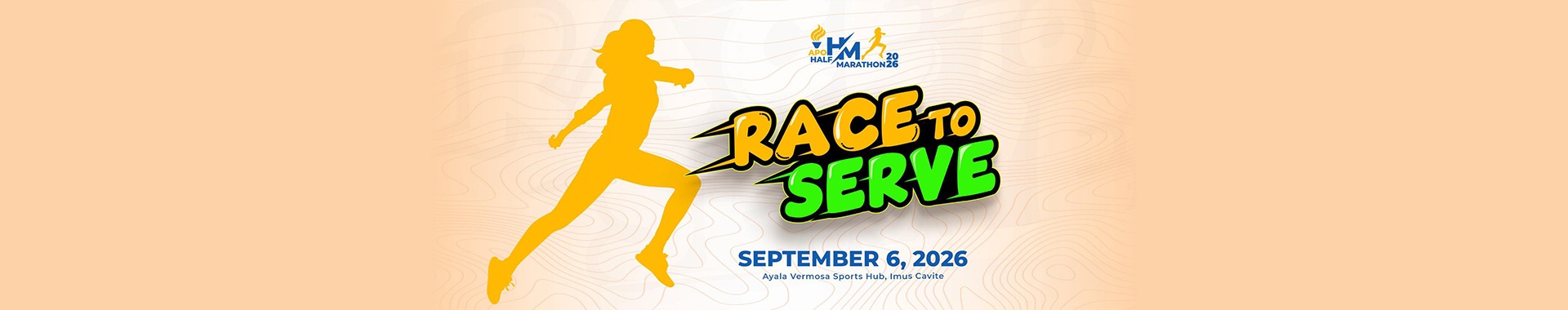Race To Serve: APO Half Marathon 2026 Vermosa event banner