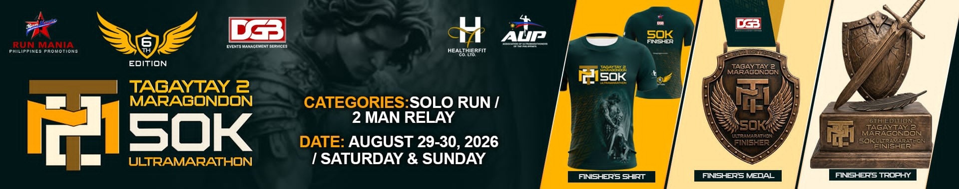 T2M TAGAYTAY 2 MARAGONDON 50K ULTRAMARATHON event banner